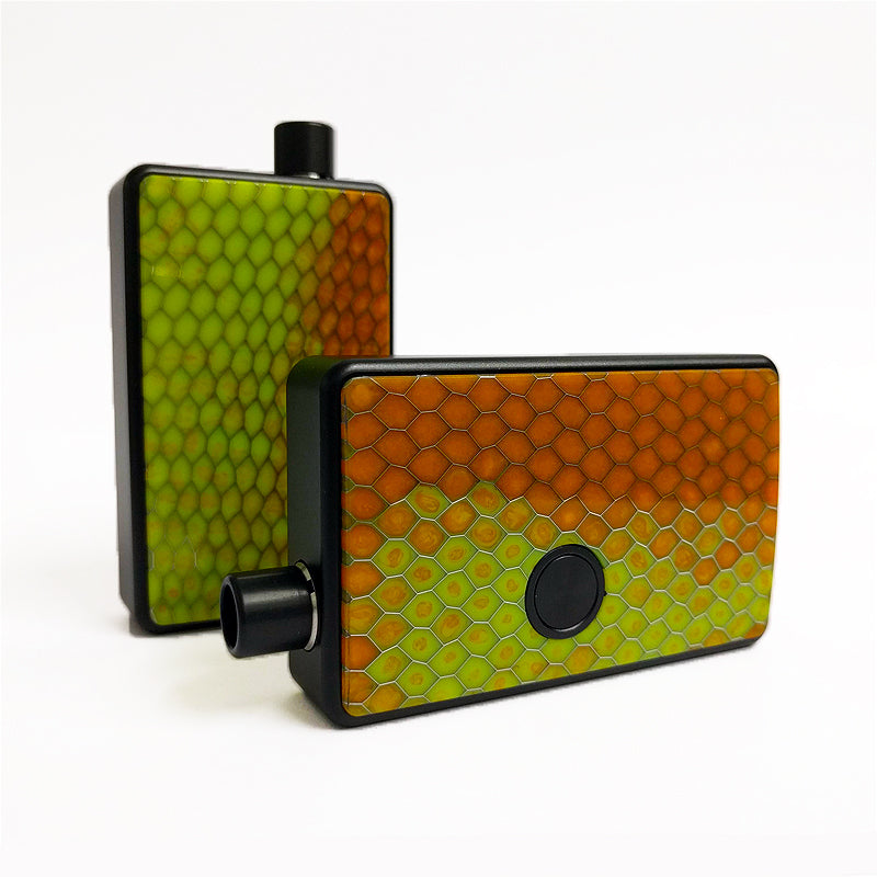 SXK - SXK Billet Box V4 Honeycomb Doors - Orange/Green