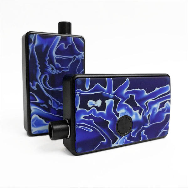 SXK - SXK Billet Box V4 Resin Swirl Doors - Blue/White