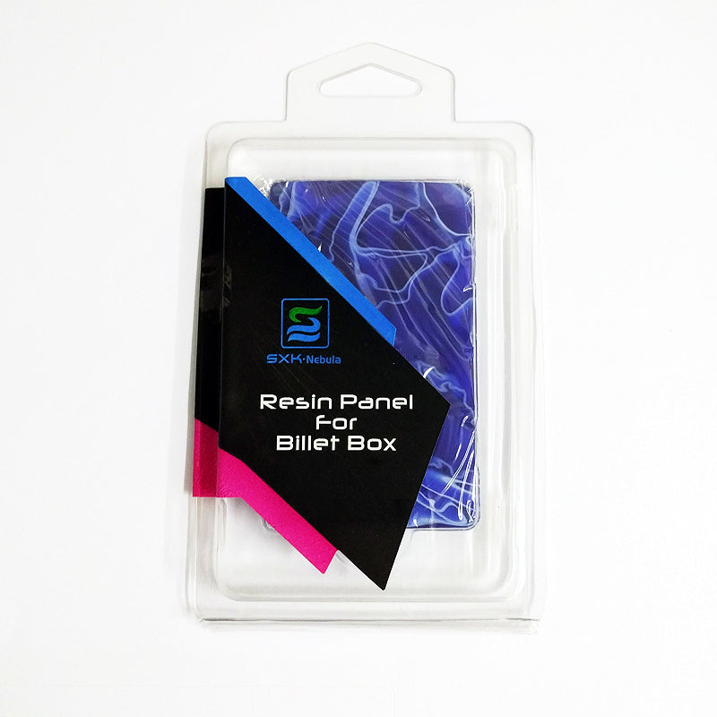 SXK - SXK Billet Box V4 Resin Swirl Doors - Blue/White