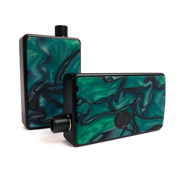 SXK - SXK Billet Box V4 Resin Swirl Doors - Green/Black