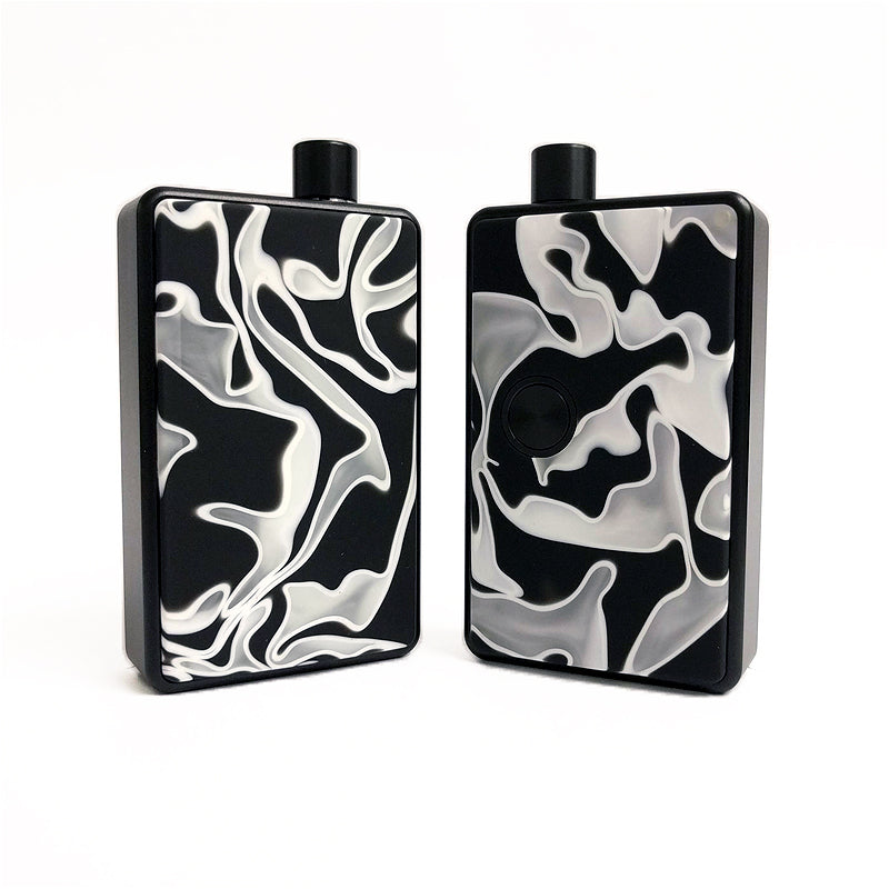 SXK - SXK Billet Box V4 Resin Swirl Doors - White/Black