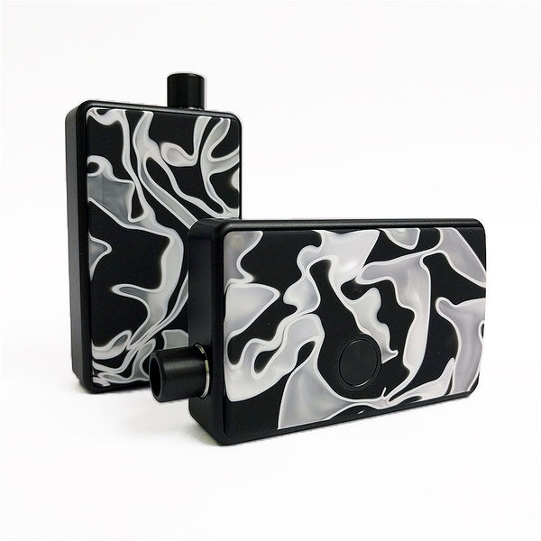 SXK - SXK Billet Box V4 Resin Swirl Doors - White/Black