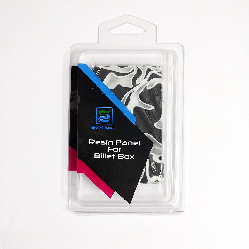 SXK - SXK Billet Box V4 Resin Swirl Doors - White/Black